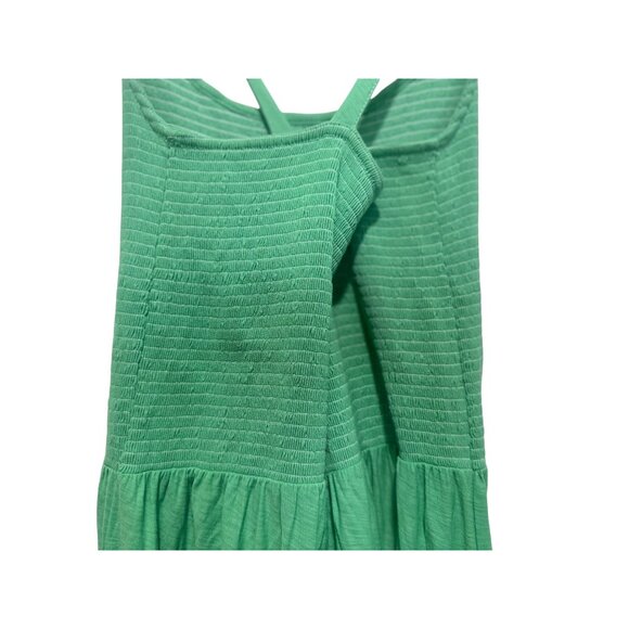 Nation LTD Penelope Cross Back Midi Dress Womens Large Green Smocked Tiered - Picture 13 of 16